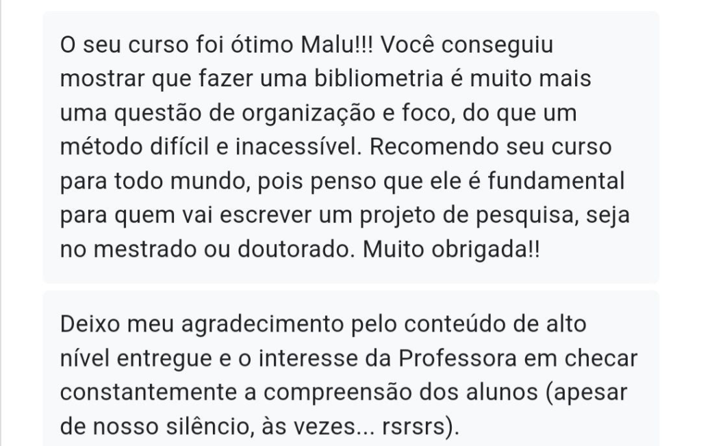 curso de bibliometria depoimento 1